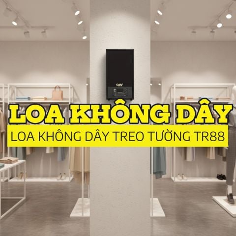 Loa treo tường bluetooth TR88 tích hợp amply,  công suất 88w, Bass 4 inch, Tress 2 inch, bluetooth 5.0, cổng rca, khe usb, thiết kế loa thùng gỗ cao 39 cm, rộng 20 cm, sâu 20 cm. Bảo hành 12 tháng