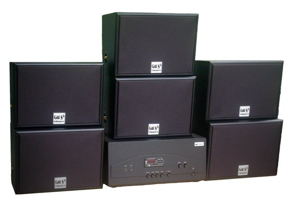 Dàn loa treo tường: Amply A917N + 6 V130, Amply hai vùng âm lượng, loa được thiết kế riêng, bật lớn không tạp âm, miễn phí công lắp đặt, bảo hành dài hạn 5 năm.