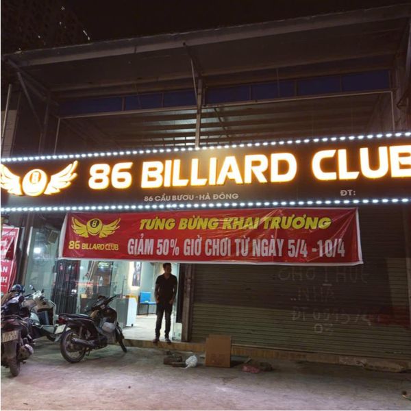 Loa billiard phát nhạc nền tự động Goldsound cho 86 BILLIARDS Club, Hà Nội, loa được thiết kế riêng cho quán, bật lớn không tạp âm, miễn phí công lắp đặt, bảo hành dài hạn 5 năm