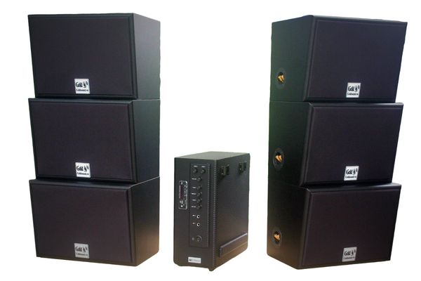 Dàn loa treo tường: Amply AMT907 + 6 V130, Amply hai vùng âm lượng, loa được thiết kế riêng, bật lớn không tạp âm, miễn phí công lắp đặt, bảo hành dài hạn 5 năm.