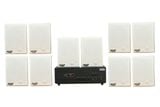 Dàn loa treo tường thông báo phát nhạc nền Gold4Office H10.0: Amply 1200w + 10 loa hộp treo tường H15, Amply, loa được thiết kế riêng cho quán, bật lớn không tạp âm, bảo hành dài hạn 5 năm.