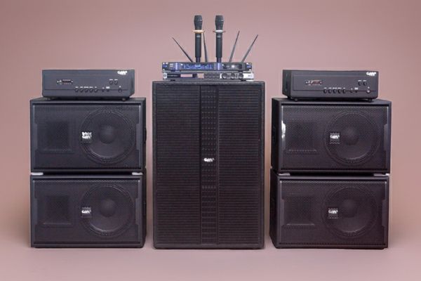 Dàn loa sân khấu, hội trường, kinh doanh karaoke K110 Goldsound (Loa V258PU-KA, Cục đẩy A958PU-2K, A957PU-1K, JBL KX180, Micro SLS S800,...)