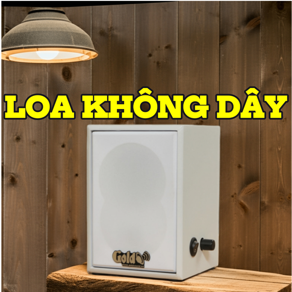Loa không dây treo tường V27 UHF Goldsound, công suất 27w, loa bass 3 inch, kích thước rộng 12.6 cm, cao 18 cm, sâu 13 cm, bảo hành dài hạn 5 năm.