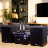 Hàng trưng bày: DÀN KARAOKE GOLD120B (AMPLY 1200W+ 2 V120+ bộ micro không dây + Vang)