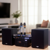 Hàng trưng bày: DÀN KARAOKE GOLD120B (AMPLY 1200W+ 2 V120+ bộ micro không dây + Vang)