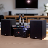 Hàng trưng bày: DÀN KARAOKE GOLD120B (AMPLY 1200W+ 2 V120+ bộ micro không dây + Vang)