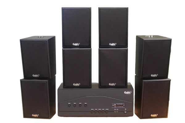 Dàn loa treo tường thông báo, phát nhạc nền tự động: Amply A917PU-4K 4 vùng âm lượng 1500w + 8 loa Goldsound treo tường V55C 55w, loa được thiết kế riêng cho quán, bật lớn không tạp âm, miễn phí công lắp đặt, bảo hành dài hạn 5 năm.