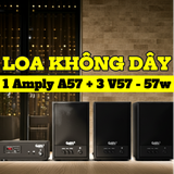 Dàn loa không dây treo tường: 01 amply A57 Goldsound + 3 loa không dây Goldsound V57 - 57w