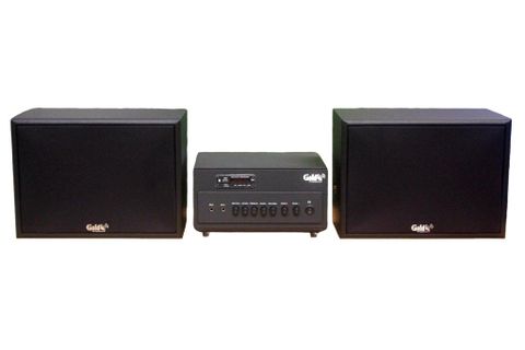 [Diện tích 60m2 + 02 Kênh] Amply A384PU - 2K Goldsound 2 vùng âm lượng 380w + 2 loa Goldsound V130 - 130w, loa được thiết kế riêng cho quán, bật lớn không tạp âm, miễn phí công lắp đặt, bảo hành dài hạn 5 năm.