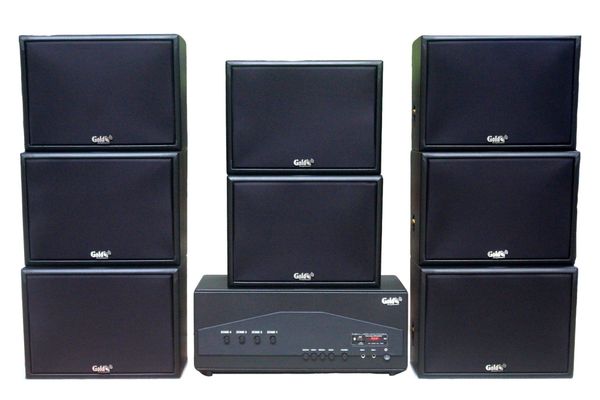 [Diện tích 240m2 + 4 Kênh] Amply A917PU - 4K + 8 V130PU, Amply 4 - 6 vùng âm lượng, loa được thiết kế riêng, bật lớn không tạp âm, miễn phí công lắp đặt, bảo hành dài hạn 5 năm.