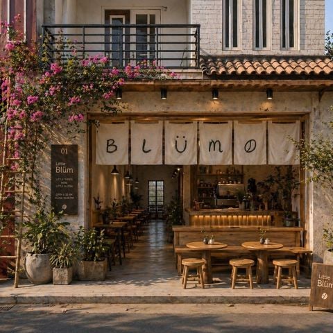 Loa treo tường phát nhạc nền cho Little Blum Coffee Shop, Lâm Đồng, loa được thiết kế riêng cho quán, bật lớn không tạp âm, miễn phí công lắp đặt, bảo hành dài hạn 5 năm