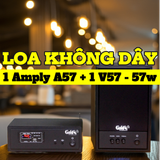 Dàn loa không dây treo tường: 01 amply A57 Goldsound + 1 loa không dây Goldsound V57 - 57w
