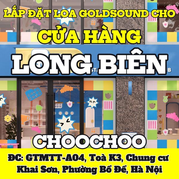 Loa nhạc nền cho cửa hàng ChooChoo Stationery & Creative Hub, loa được thiết kế riêng cho quán, bật lớn không tạp âm, miễn phí công lắp đặt, bảo hành dài hạn 5 năm