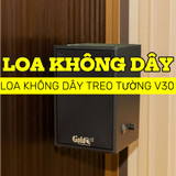 Loa không dây treo tường V30 UHF Goldsound, công suất 30w, loa bass 3 inch, kích thước rộng 14.5 cm, cao 21.5 cm, sâu 15 cm, bảo hành dài hạn 5 năm.