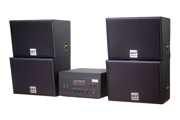 [Diện tích 120m2 + 02 Kênh] A907_TH Goldsound 2 vùng âm lượng 900w + 4 loa Goldsound V130_TH 130w, loa được thiết kế riêng cho quán, bật lớn không tạp âm, miễn phí công lắp đặt, bảo hành 5 năm