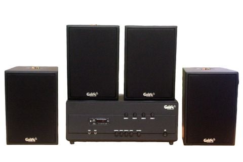 [Diện tích 100m2 + 02 Kênh] Amply A907PU-2K Goldsound 2 vùng âm lượng 900w + 4 loa Goldsound V70C-PU 70w, loa được thiết kế riêng cho quán, bật lớn không tạp âm, miễn phí công lắp đặt, bảo hành dài hạn 5 năm.