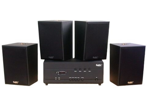 [Diện tích 100m2 + 04 Kênh] Amply A384PU-4K Goldsound 4 vùng âm lượng 800w + 4 loa Goldsound V70C-PU 70w, Amply 4 - 6 vùng âm lượng, loa được thiết kế riêng cho quán, bật lớn không tạp âm, miễn phí công lắp đặt, bảo hành dài hạn 5 năm.