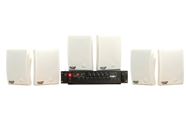 Dàn loa treo tường thông báo, phát nhạc nền: Amply 280F + 6 loa hộp treo tường H15, Amply, loa được thiết kế riêng cho quán, bật lớn không tạp âm, bảo hành dài hạn 5 năm.