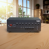 Amply A384PU-8V Goldsound (384w, 8 vùng bật/tắt, đủ kết nối Bluetooth, AUX, USB, TF)