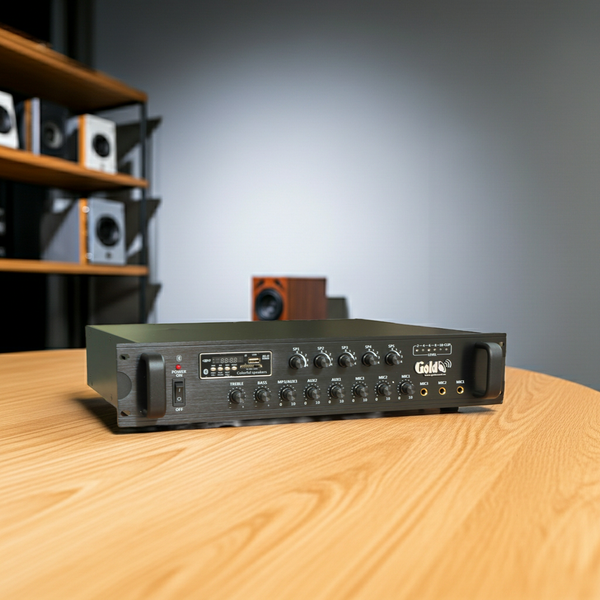 Amply A1000F: âm ly phóng thanh (công suất 1000w, 5 vùng, bluetooth, USB, SD Card, AUX)