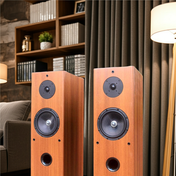 Dàn loa cây W250 vân gỗ (đã tích hợp amply)