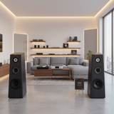 Cặp loa cây V360 - Vân gỗ đen