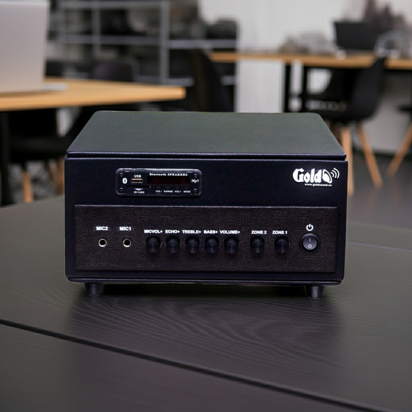 Amply A384PU - 2K - SG 380w, 2 vùng âm lượng, đủ kết nối Bluetooth, RCA, AV, USB