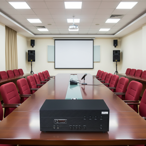 Amply A384 - DA - 4K: 4 phân vùng đầu ra (800w, đủ kết nối Bluetooth, RCA, AV, USB)