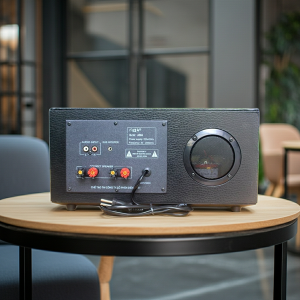 Âm ly A904 (2 phân vùng đầu ra, 900w, đủ kết nối Bluetooth, RCA, AV, USB)