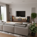 Dàn loa cây karaoke gia đình K385 vân gỗ (01 amply 1200w + 02 loa 380w + 01 vang cơ + bộ Micro không dây)