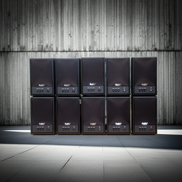 Dàn loa không dây treo tường: 01 amply A57 Goldsound + 10 loa không dây Goldsound V57 - 57w