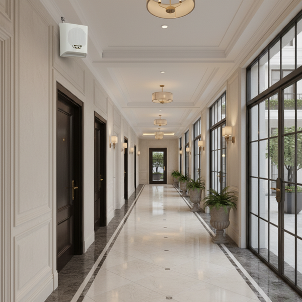 Loa treo tường Ne6W: loa phát nhạc nền, loa báo động, loa thông báo