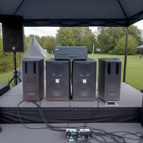 [Diện tích 160m2 + 04 Kênh] A917_SG-4K Goldsound 4 vùng âm lượng 1500w + 4 loa Goldsound V238_SG, Amply 4 - 6 vùng âm lượng, loa được thiết kế riêng cho quán, bật lớn không tạp âm, miễn phí công lắp đặt, bảo hành dài hạn 5 năm.