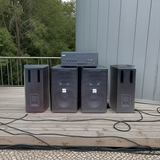 [Diện tích 160m2 + 04 Kênh] A917-4K Goldsound 4 vùng âm lượng 1500w + 4 loa Goldsound V238, Amply 4 - 6 vùng âm lượng, loa được thiết kế riêng cho quán, bật lớn không tạp âm, miễn phí công lắp đặt, bảo hành dài hạn 5 năm.