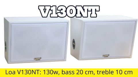 Loa vệ tinh sân vườn Goldsound V130NT màu trắng (ngoài trời) (Số lương 1 loa), công suất 130w, thiết kế chống nước, loa bass 20cm, treble 3 inch, kích thước rộng 38.5 cm, cao 28 cm, sâu 29.5 cm, bảo hành 12 tháng