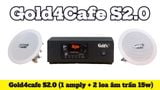 [Diện tích 40m2 + 1 Kênh] Bộ loa âm trần thông báo phát nhạc nền tự động cao cấp S2.0 (amply A2.0 + 2 loa âm trần 15w) loa được thiết kế riêng cho quán, bật lớn không tạp âm, bảo hành dài hạn 12 tháng