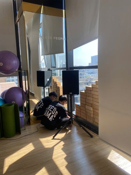 Loa phòng gym, fitness cho MVP FITNESS Nguyễn Văn Huyên, TP Hà Nội, loa được thiết kế riêng cho quán, bật lớn không tạp âm, miễn phí công lắp đặt, bảo hành dài hạn 5 năm