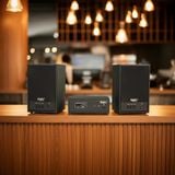 Dàn loa treo tường không dây, loa thông báo, loa phát nhạc tự động: 01 amply A50 Goldsound + 2 loa không dây C50 UHF Goldsound