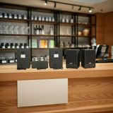 Dàn loa treo tường không dây, loa thông báo, loa phát nhạc tự động: 01 amply A50 Goldsound + 4 loa không dây C50 UHF Goldsound