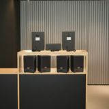 Dàn loa treo tường không dây, loa thông báo, loa phát nhạc tự động: 01 amply A50 Goldsound + 6 loa không dây C50 UHF Goldsound