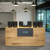 Dàn loa treo tường không dây, loa thông báo, loa phát nhạc tự động: 01 amply A50 Goldsound + 6 loa không dây C50 UHF Goldsound