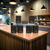 Dàn loa treo tường không dây, loa thông báo, loa phát nhạc tự động: 01 amply A50 Goldsound + 6 loa không dây C50 UHF Goldsound