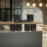 Dàn loa treo tường không dây, loa thông báo, loa phát nhạc tự động: 01 amply A50 Goldsound + 6 loa không dây C50 UHF Goldsound