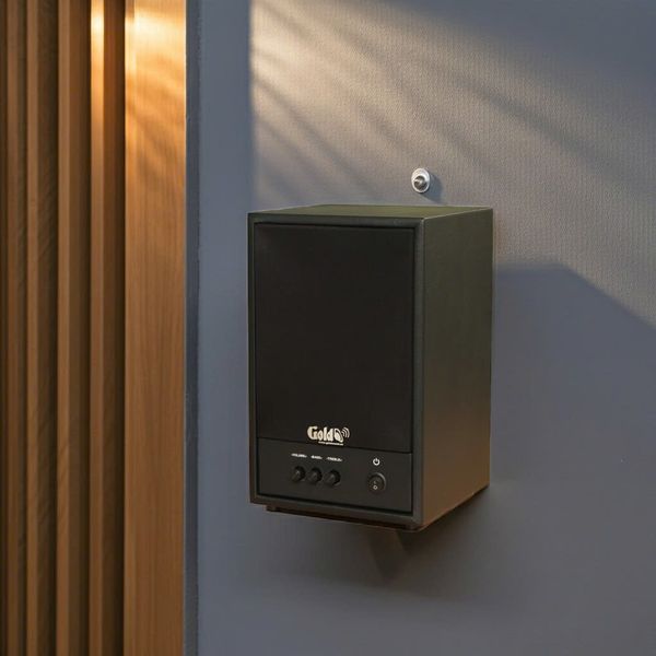 Dàn loa treo tường không dây, loa thông báo, loa phát nhạc tự động: 01 amply A50 Goldsound + 6 loa không dây C50 UHF Goldsound