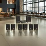 Dàn loa treo tường không dây, loa thông báo, loa phát nhạc tự động: 01 amply A50 Goldsound + 8 loa không dây C50 UHF Goldsound