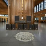 Dàn loa treo tường không dây, loa thông báo, loa phát nhạc tự động: 01 amply A50 Goldsound + 8 loa không dây C50 UHF Goldsound