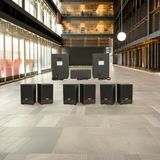 Dàn loa treo tường không dây, loa thông báo, loa phát nhạc tự động: 01 amply A50 Goldsound + 8 loa không dây C50 UHF Goldsound