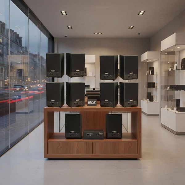 Dàn loa treo tường không dây, loa thông báo, loa phát nhạc tự động: 01 amply A50 Goldsound + 10 loa không dây C50 UHF Goldsound