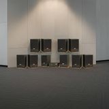 Dàn loa treo tường không dây, loa thông báo, loa phát nhạc tự động: 01 amply A50 Goldsound + 10 loa không dây C50 UHF Goldsound