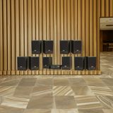 Dàn loa treo tường không dây, loa thông báo, loa phát nhạc tự động: 01 amply A50 Goldsound + 10 loa không dây C50 UHF Goldsound